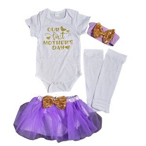 NIP "Our First Mother's Day" 5-Piece Baby Onesie Size 9-12 Months